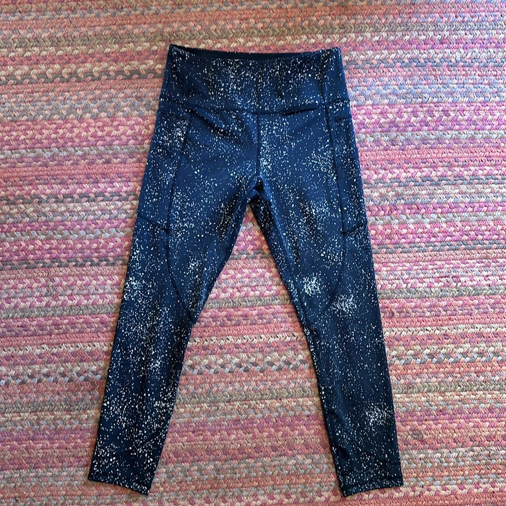 Women's Speckled Black Leggings